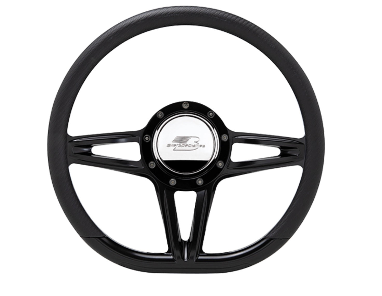 Billet Specialties Steering Wheel 14in D-Shape Victory Black BSPBLK29441