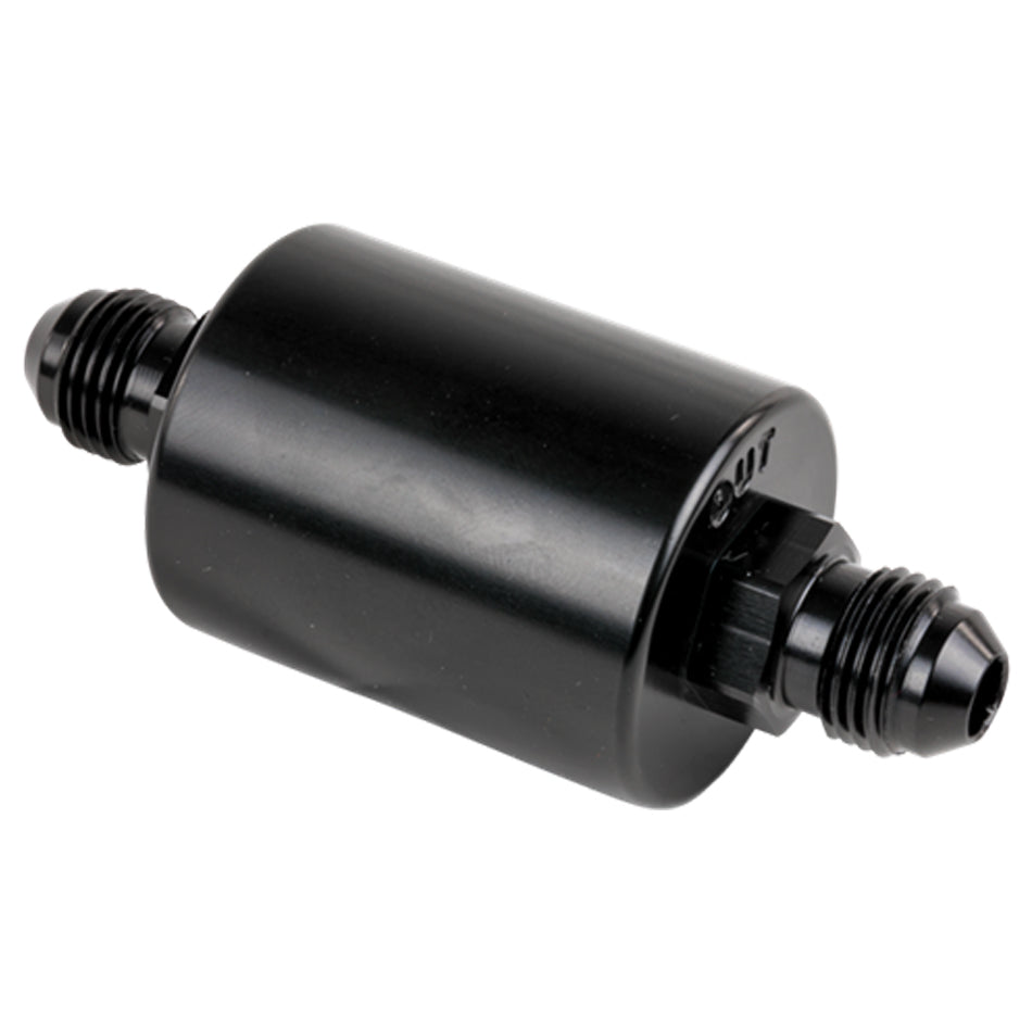 Billet Specialties In Line Fuel Filter -6AN Ends Black BSPBLK42230