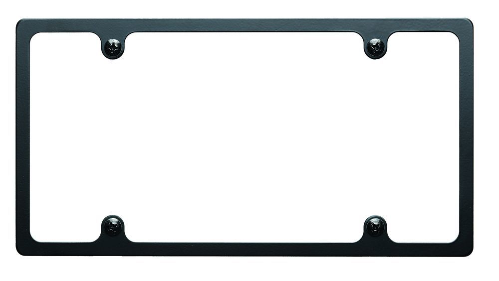 Billet Specialties License Plate Frame Slim Line Black BSPBLK55020