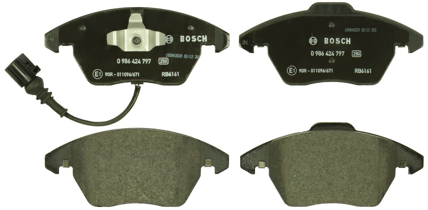 Bosch Disc Brake Pad Set  top view frsport 0986424797