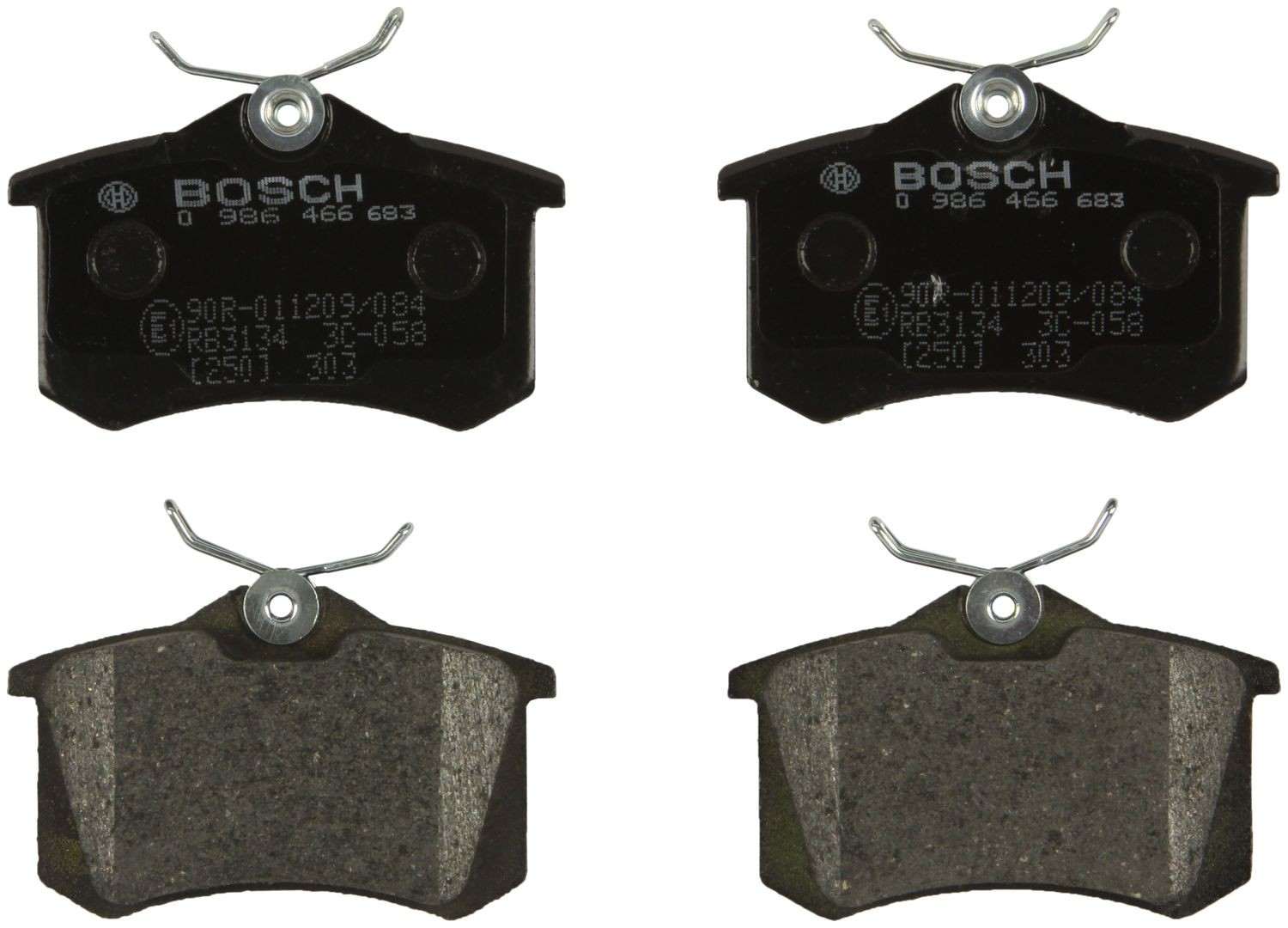 Bosch Disc Brake Pad Set  top view frsport 0986466683