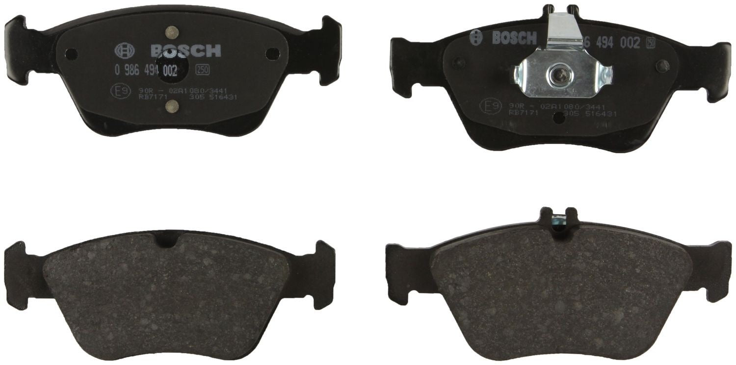 Bosch Disc Brake Pad Set  top view frsport 0986494002