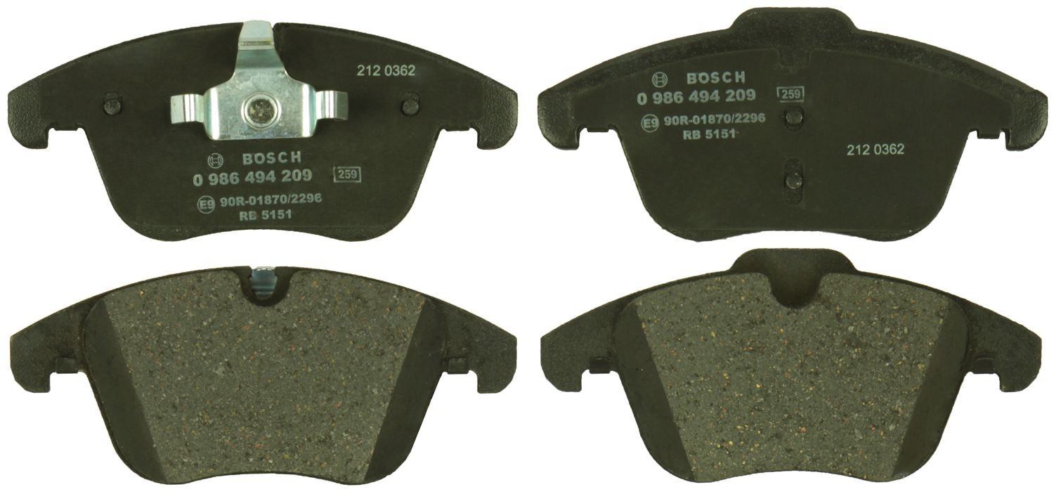 Bosch Disc Brake Pad Set  top view frsport 0986494209