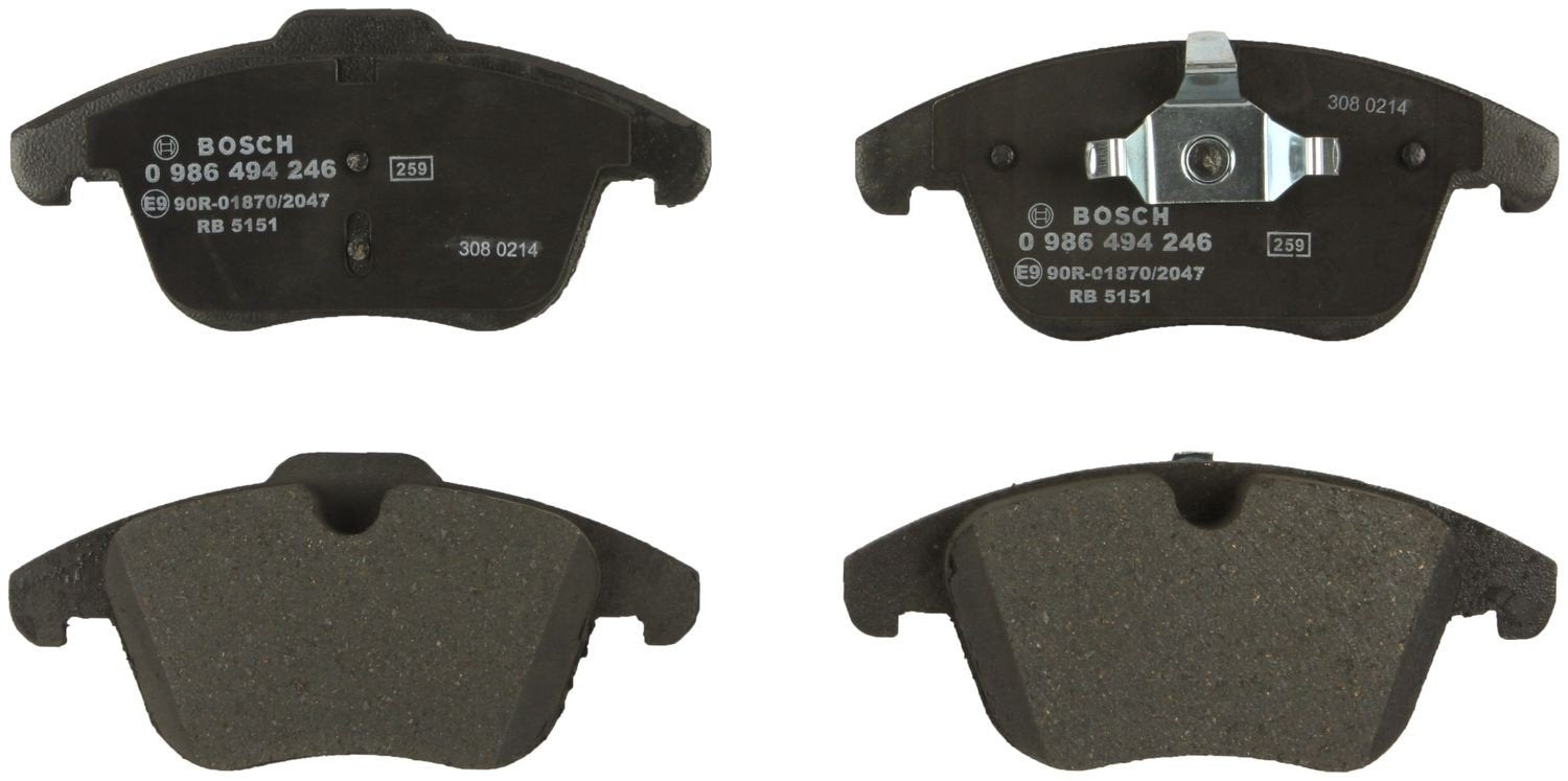 Bosch Disc Brake Pad Set  top view frsport 0986494246