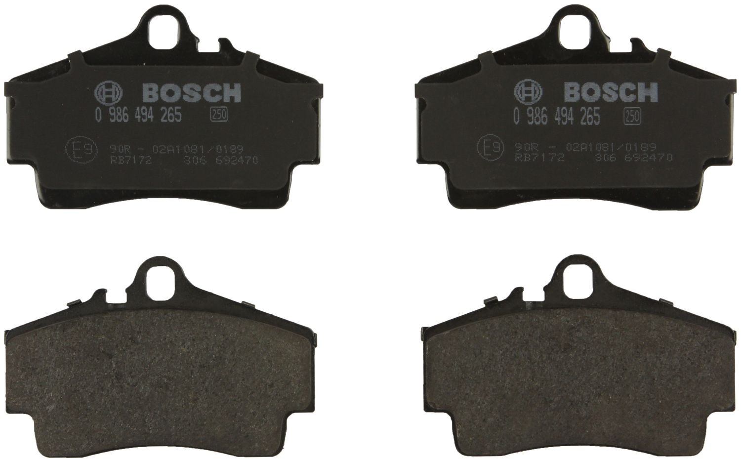 Bosch Disc Brake Pad Set  top view frsport 0986494265