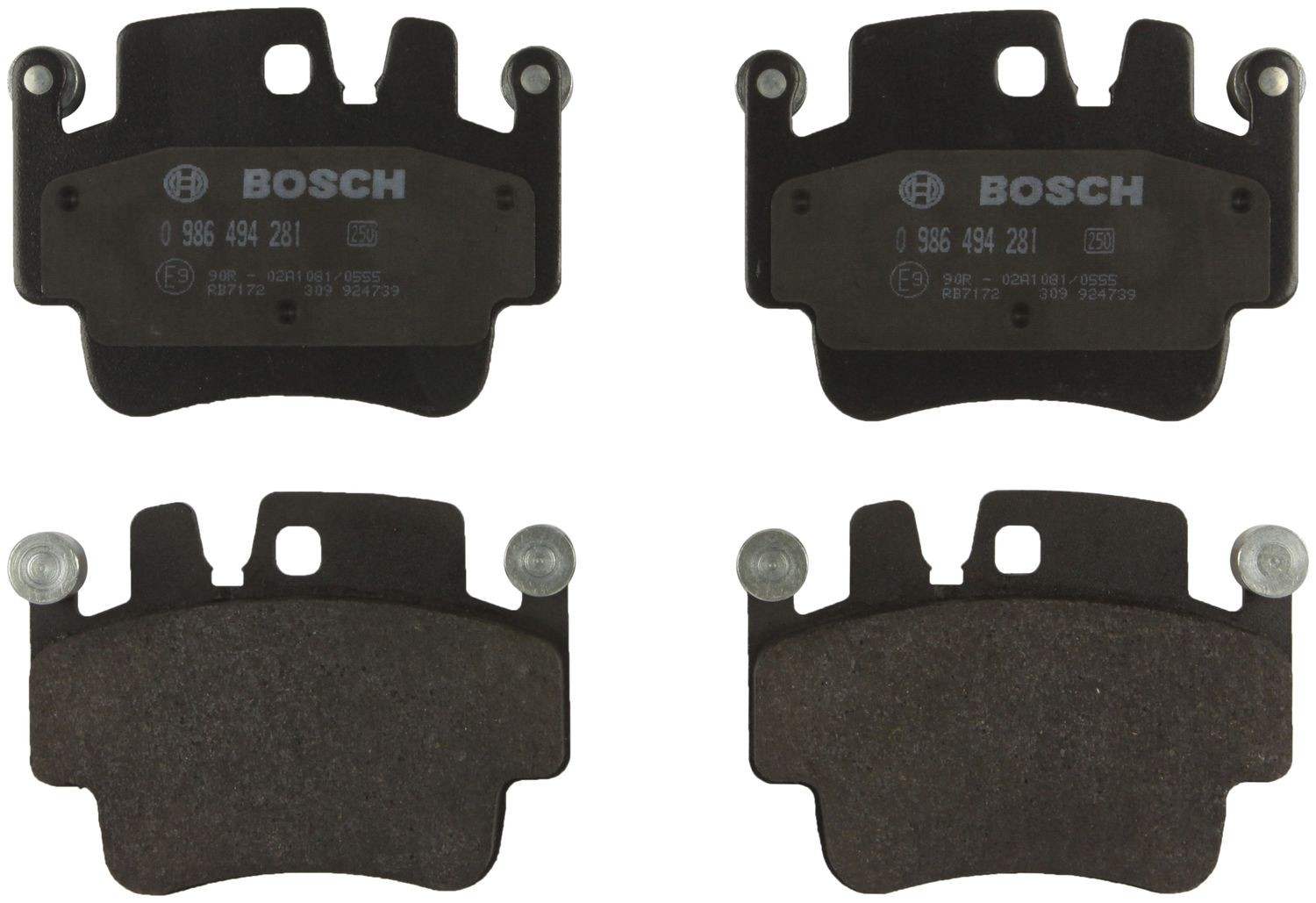 Bosch Disc Brake Pad Set  top view frsport 0986494281