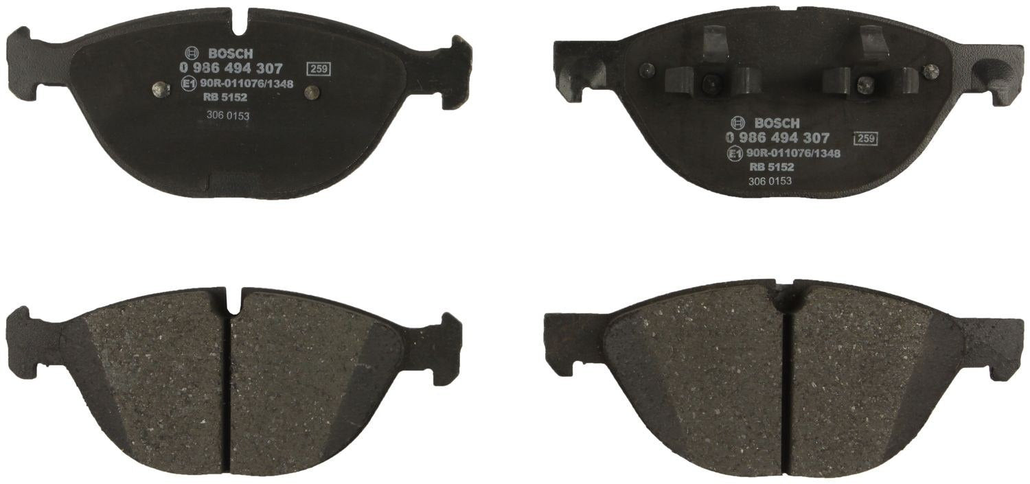 Bosch Disc Brake Pad Set  top view frsport 0986494307