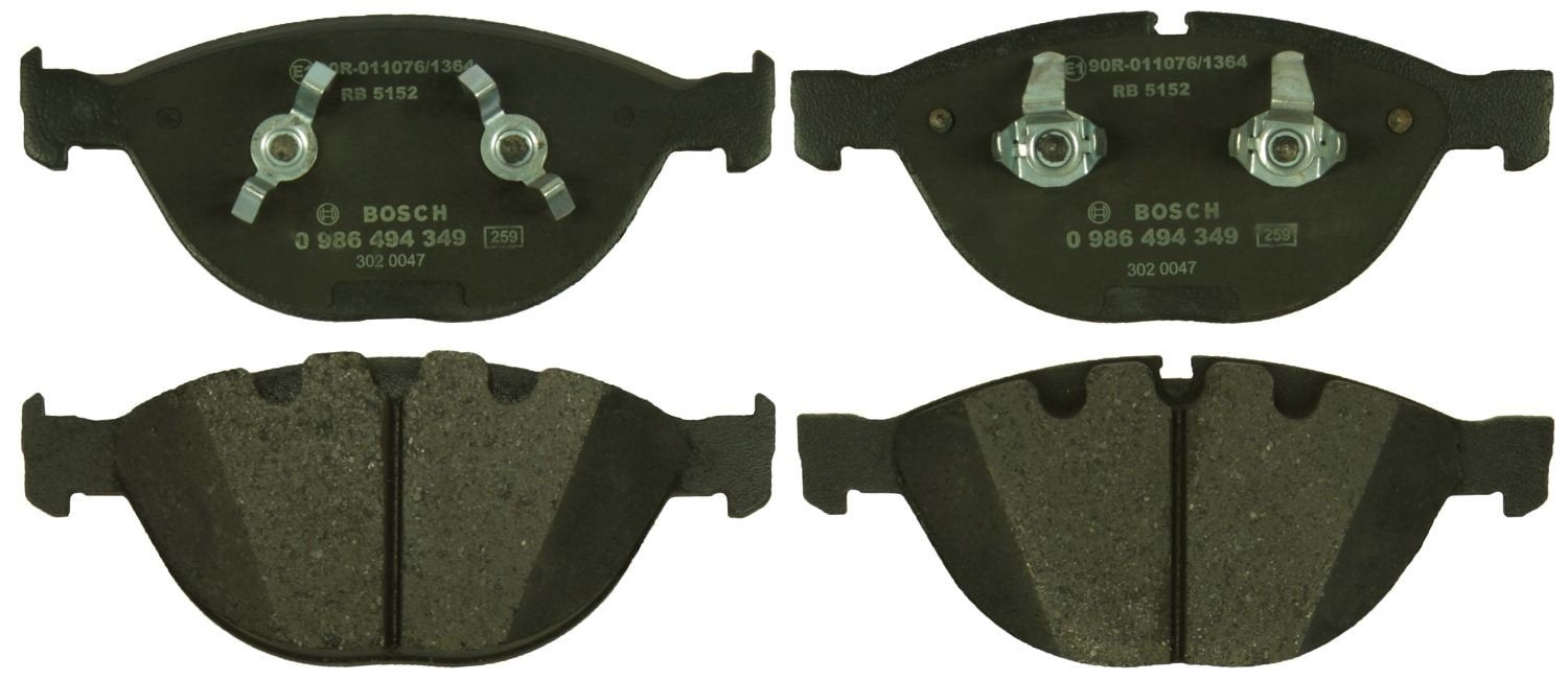 Bosch Disc Brake Pad Set  top view frsport 0986494349