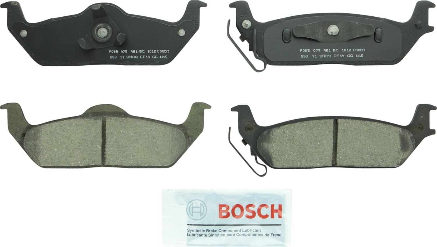 Bosch Disc Brake Pad Set  top view frsport BC1012