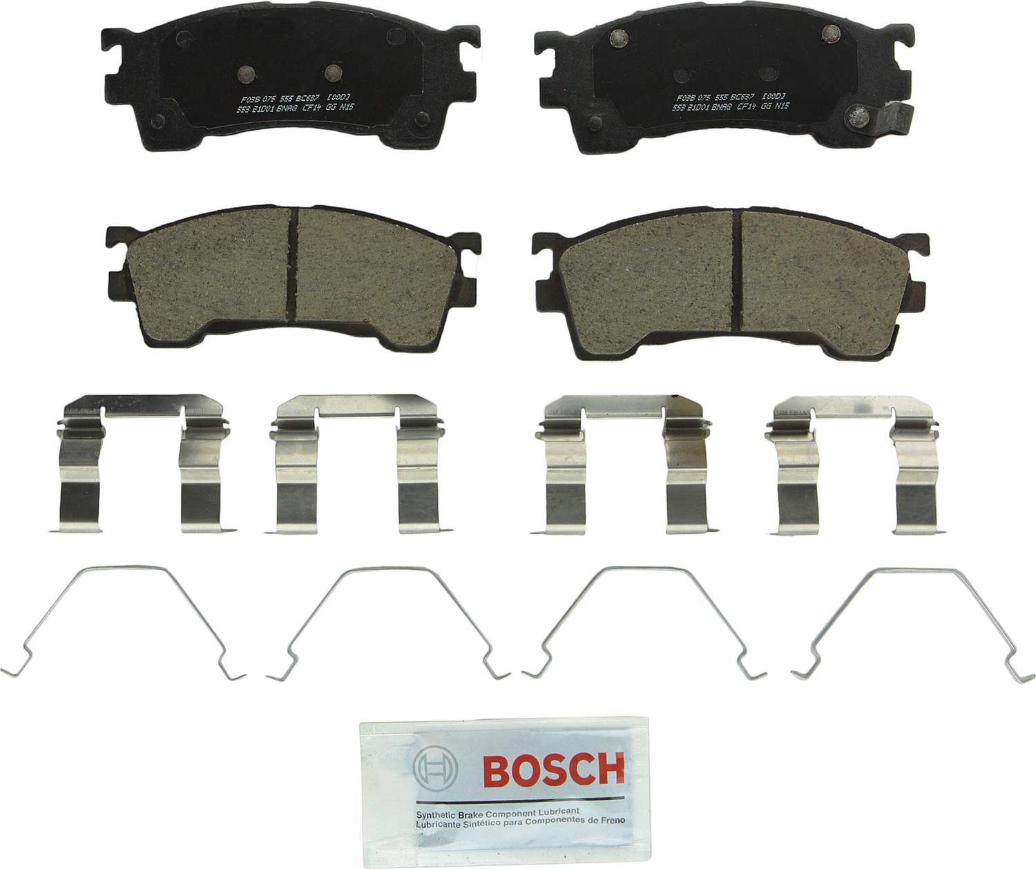 Bosch Disc Brake Pad Set  top view frsport BC637