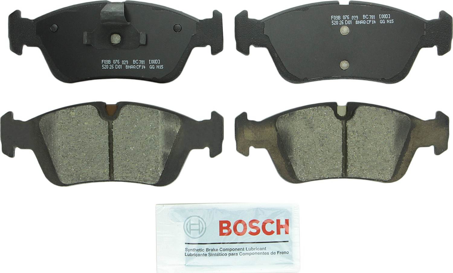 Bosch Disc Brake Pad Set  top view frsport BC781