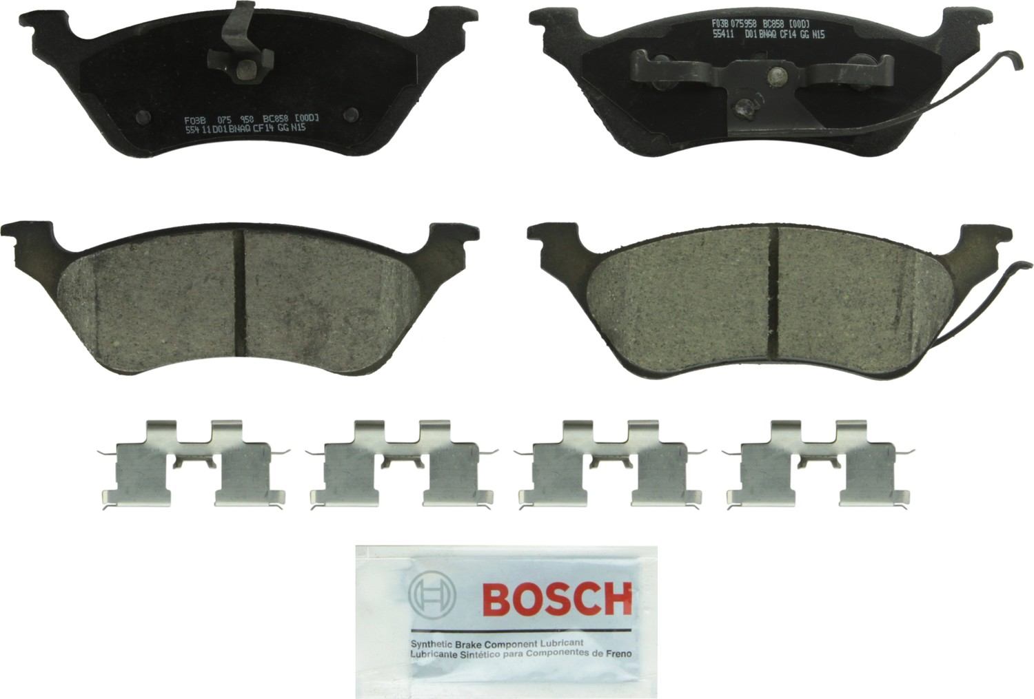 Bosch Disc Brake Pad Set  top view frsport BC858