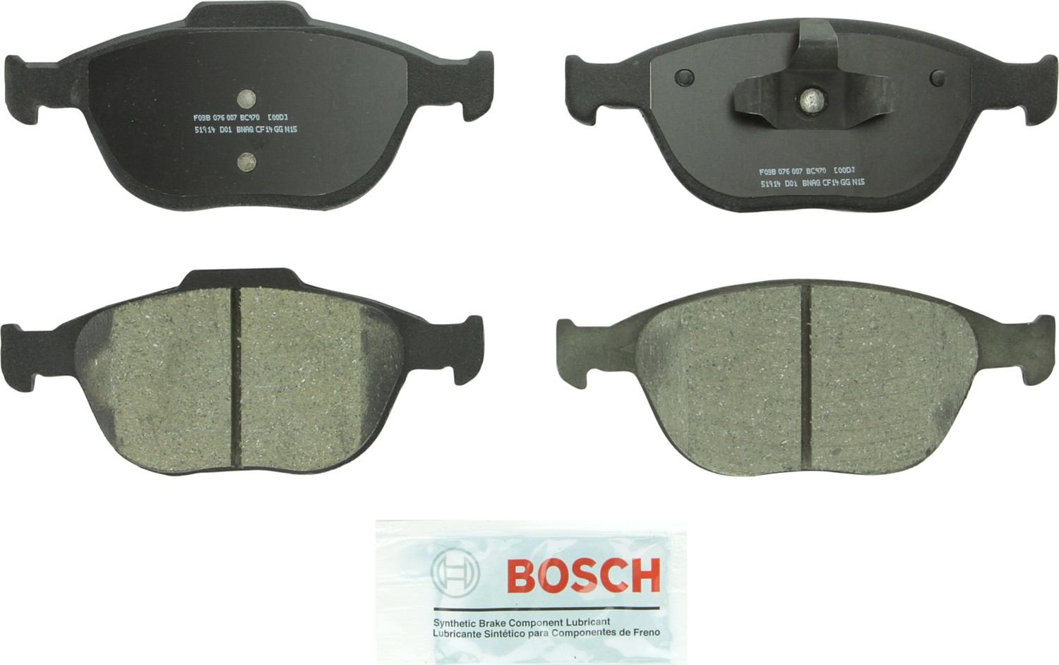 Bosch Disc Brake Pad Set  top view frsport BC970