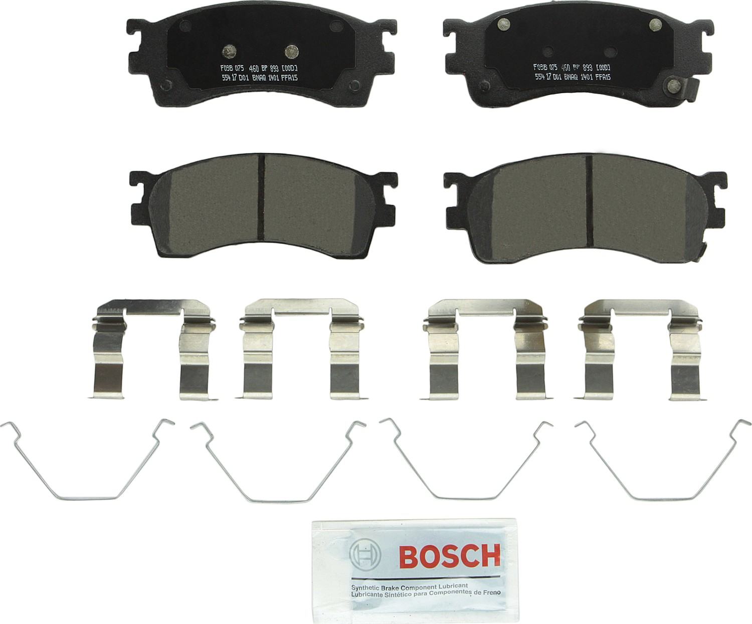 Bosch Disc Brake Pad Set  top view frsport BP893