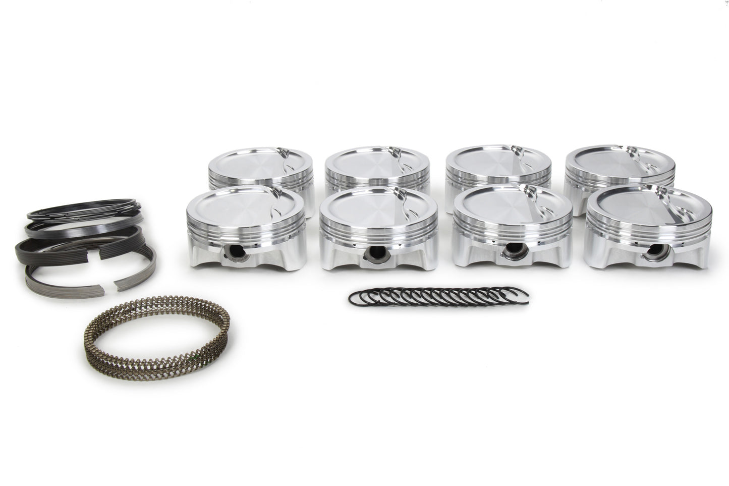 Bullet Pistons SBF Dished Piston Set w/Rings 4.125 Bore BTPBF6111-STD-8