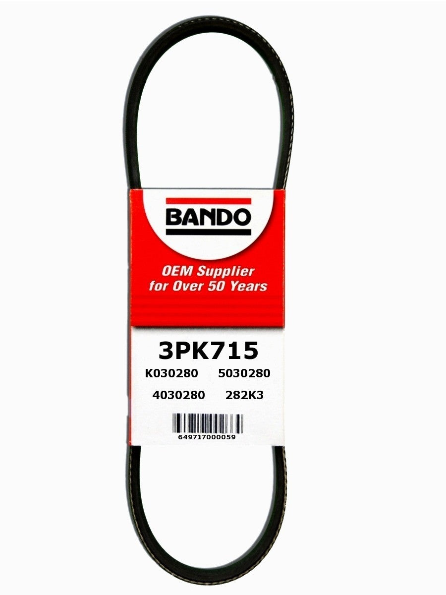 Bando Rib Ace Precision Engineered V-Ribbed Belt  top view frsport 3PK715
