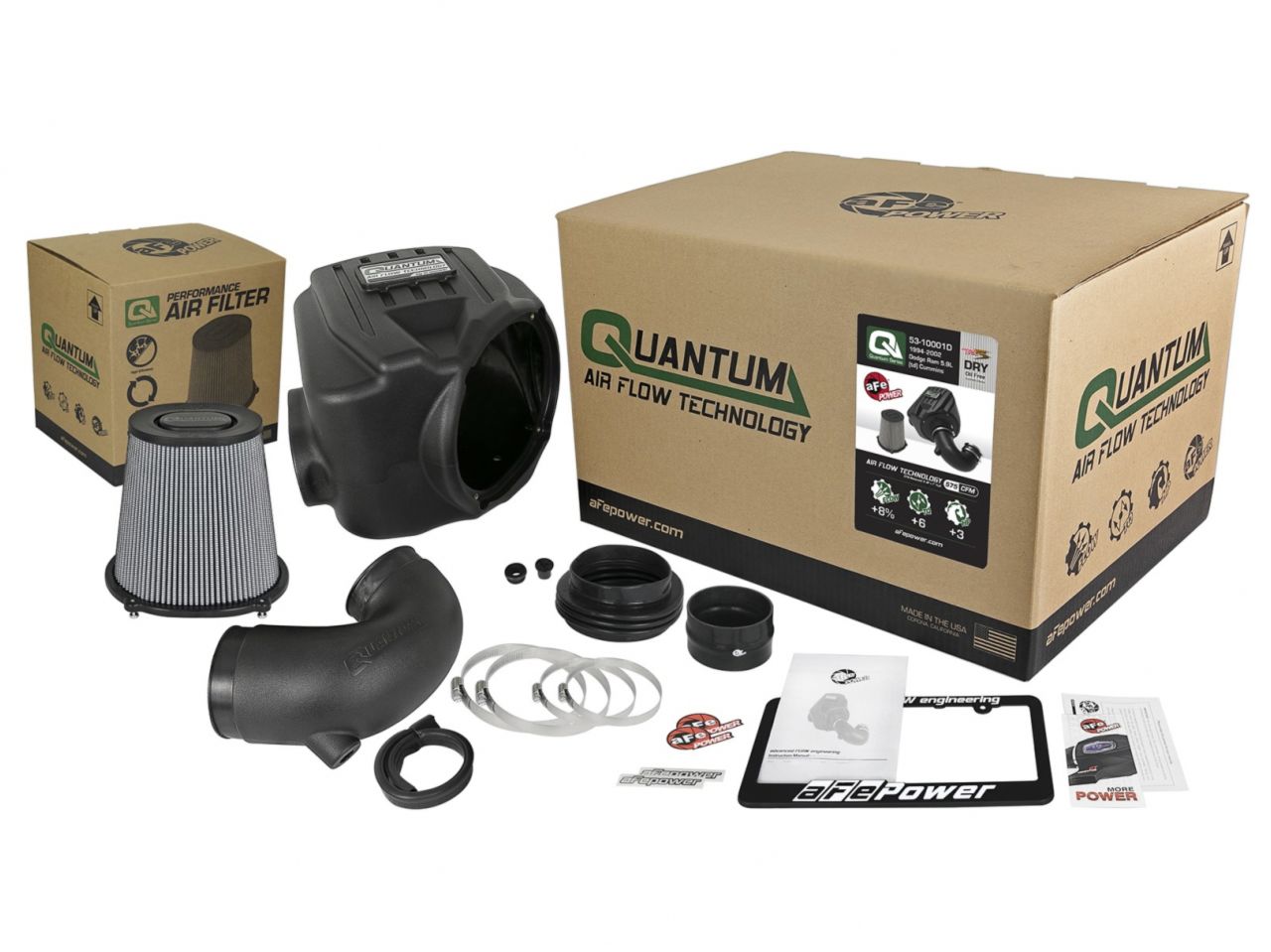 aFe Quantum Pro DRY S Cold Air Intake System 94-02 Dodge Cummins L6-5.