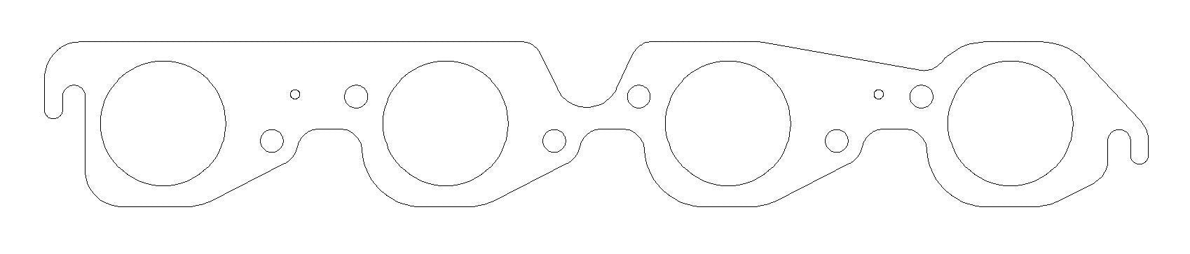 Cometic Gasket BBC MLS Exhaust Gasket Set 2.130 Round Port CAGC5996-030