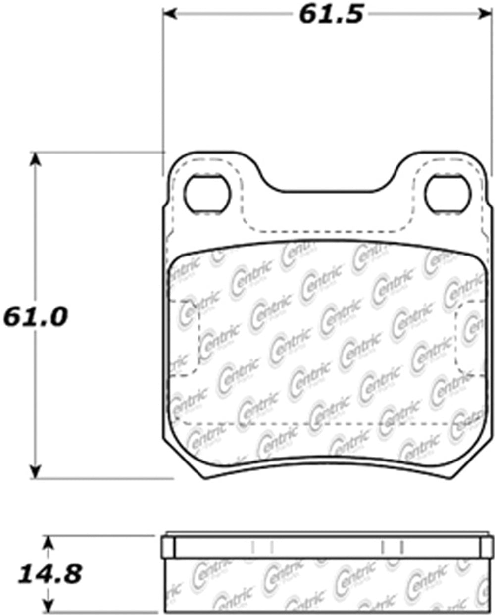 Centric C-TEK Ceramic Brake Pads with Shims CBP103.07090