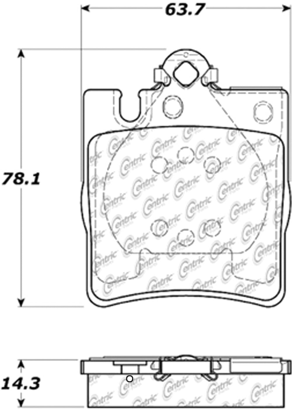 Centric C-TEK Ceramic Brake Pads with Shims CBP103.08760