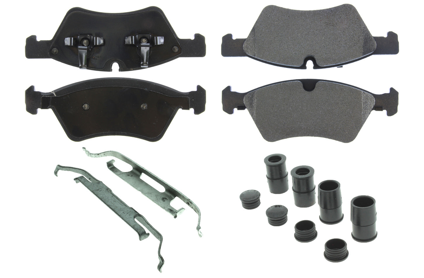 Centric Posi-Quiet Semi-Metallic Brake Pads with Hardwar CBP104.11230