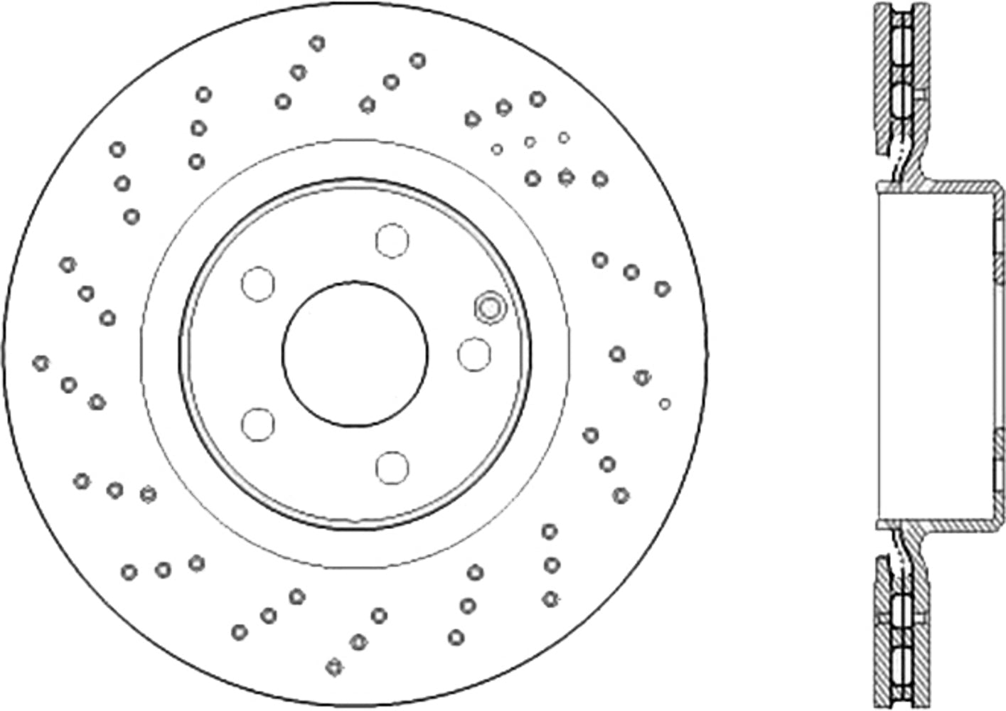Centric Premium OE Design Drille d Brake Rotor CBP128.35120