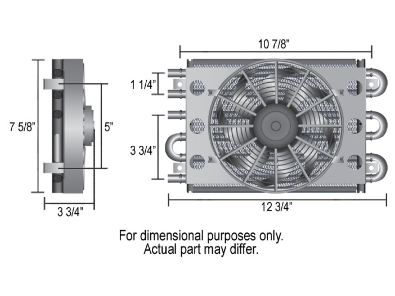 Derale Dual Circuit Econo-Cool Cooler (1/2 Barb)