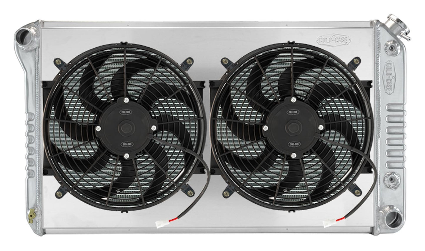 Cold Case Radiators 68-77 A-Body Radiator w/Dual 14in Fan Kit CCRGMA42ASK