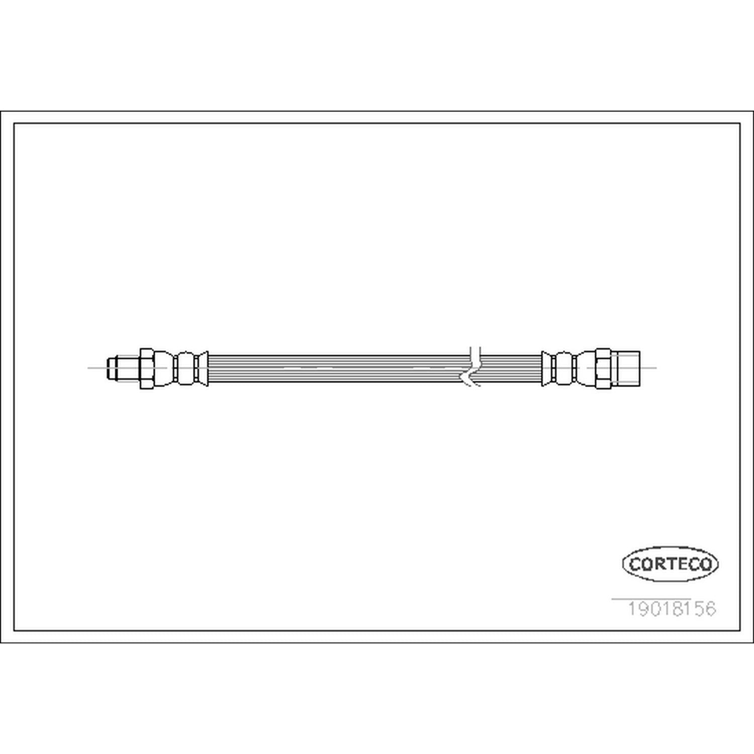 corteco brake hydraulic hose  frsport 19018156