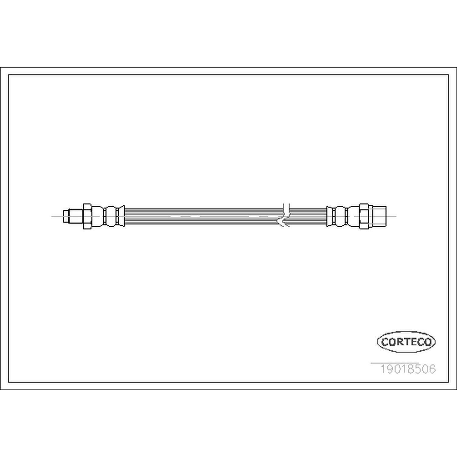 corteco brake hydraulic hose  frsport 19018506