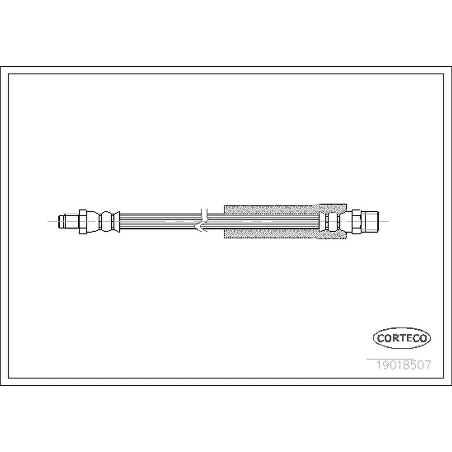 corteco brake hydraulic hose  frsport 19018507