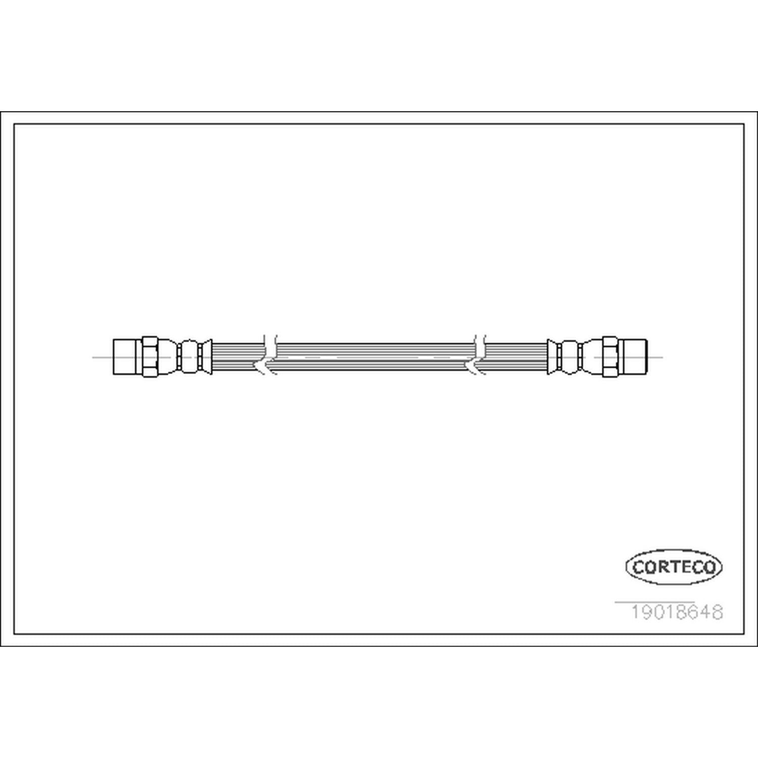 corteco brake hydraulic hose  frsport 19018648