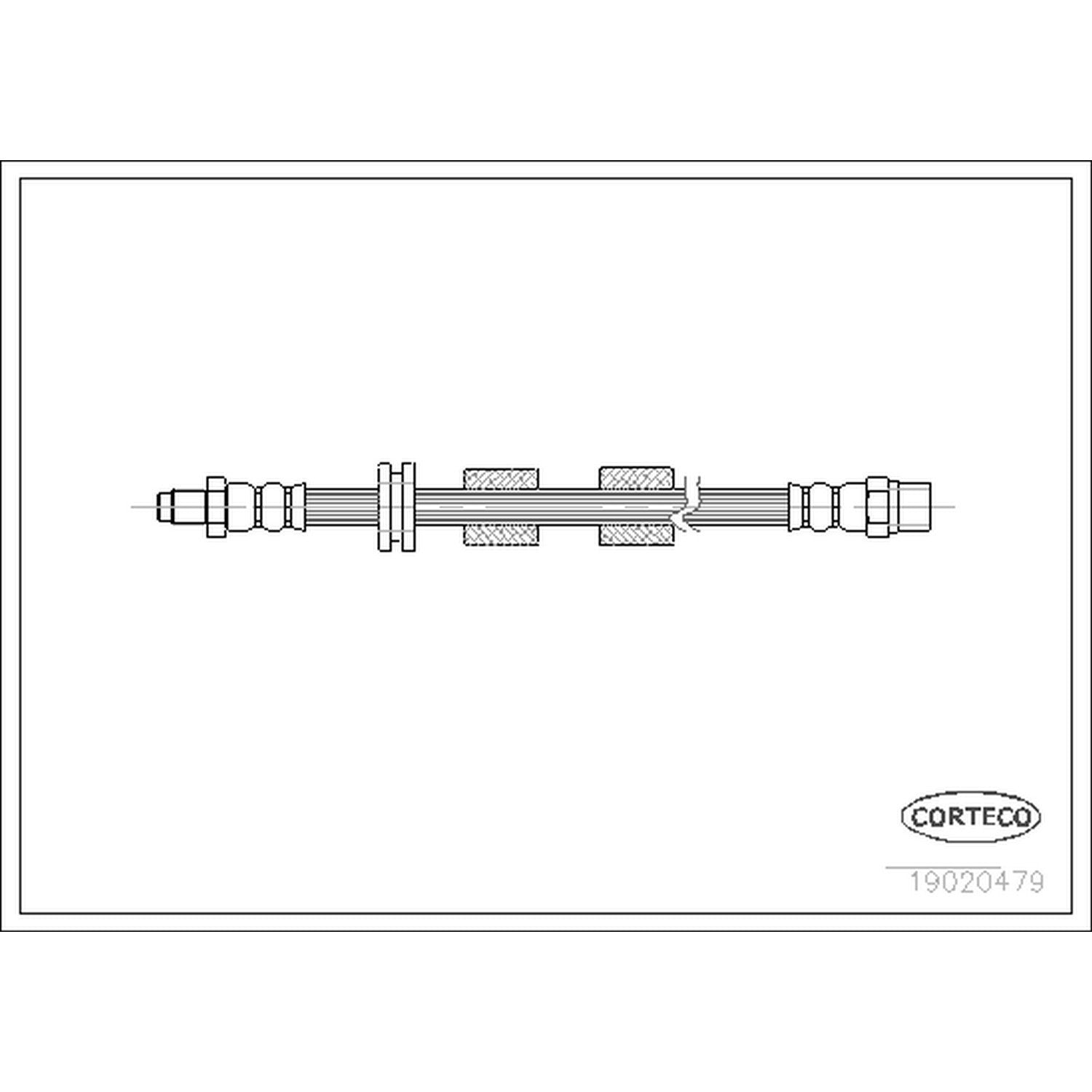 corteco brake hydraulic hose  frsport 19020479