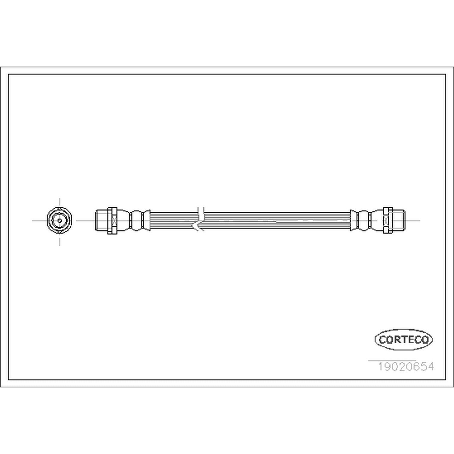 corteco brake hydraulic hose  frsport 19020654