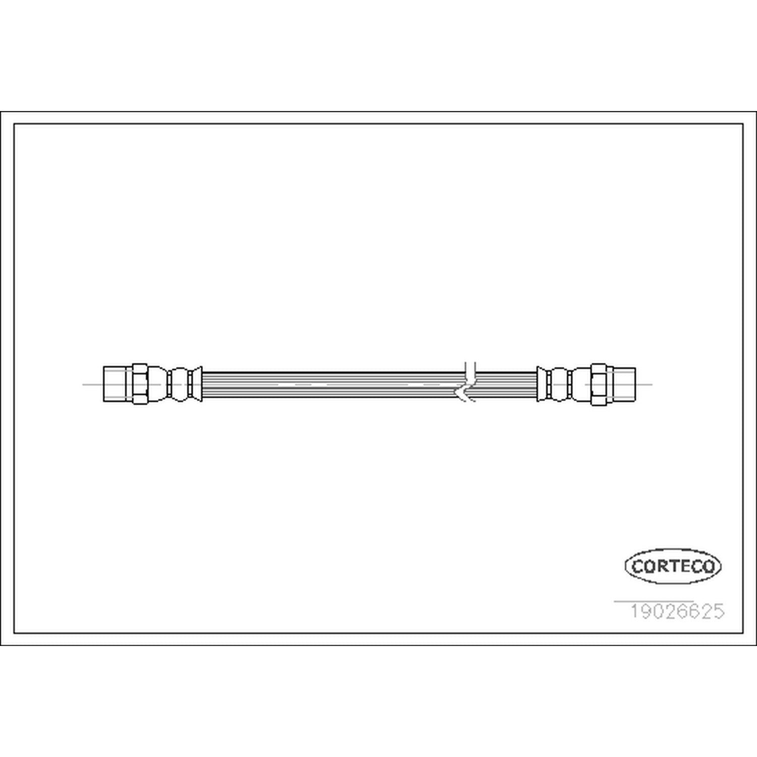 corteco brake hydraulic hose  frsport 19026625