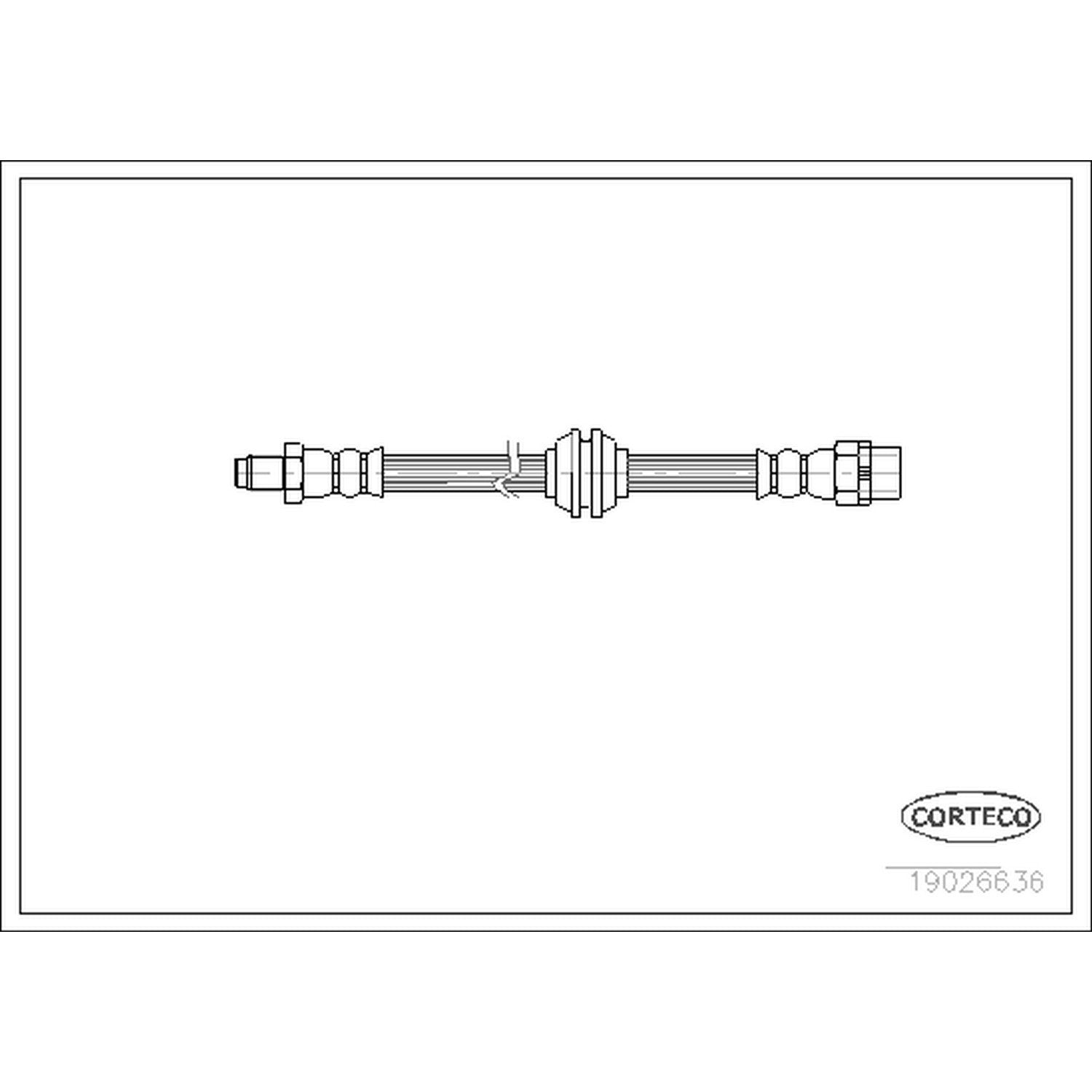 corteco brake hydraulic hose  frsport 19026636