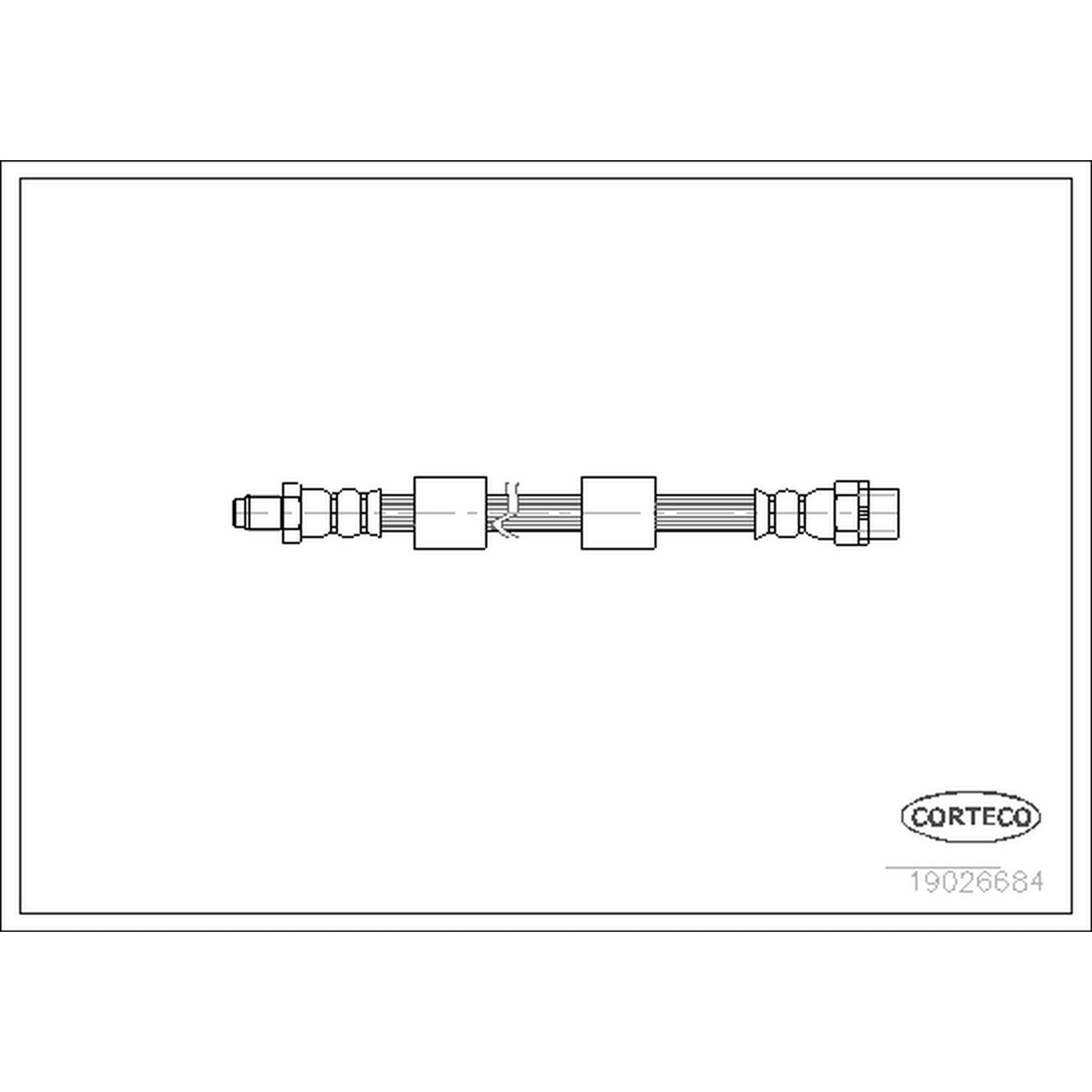 corteco brake hydraulic hose  frsport 19026684