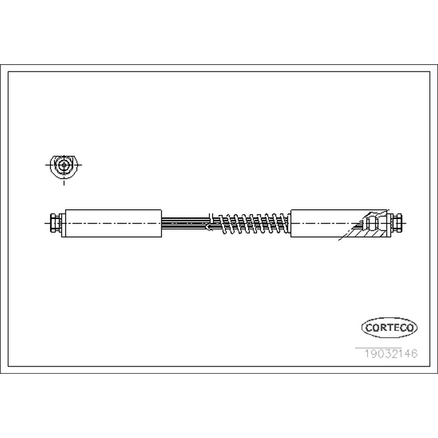 Corteco Brake Hydraulic Hose  top view frsport 19032146