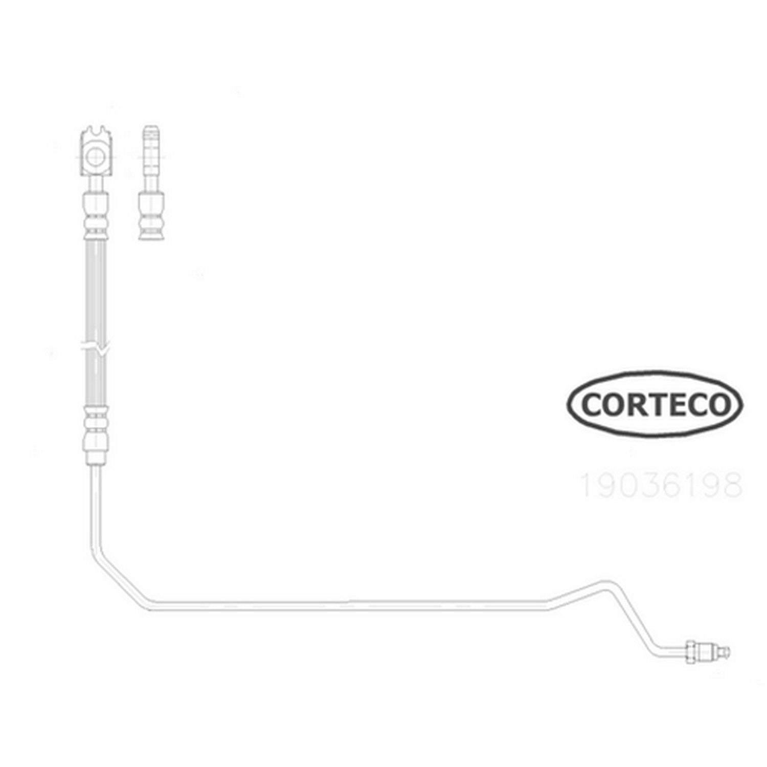 corteco brake hydraulic hose  frsport 19036198