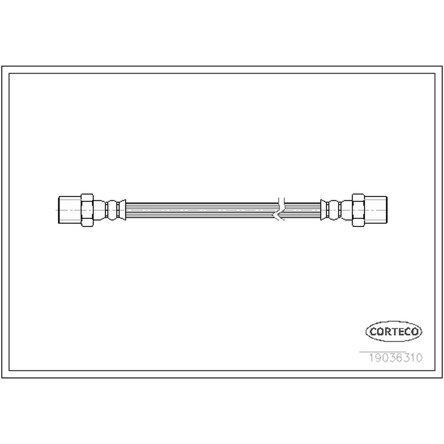 corteco brake hydraulic hose  frsport 19036310