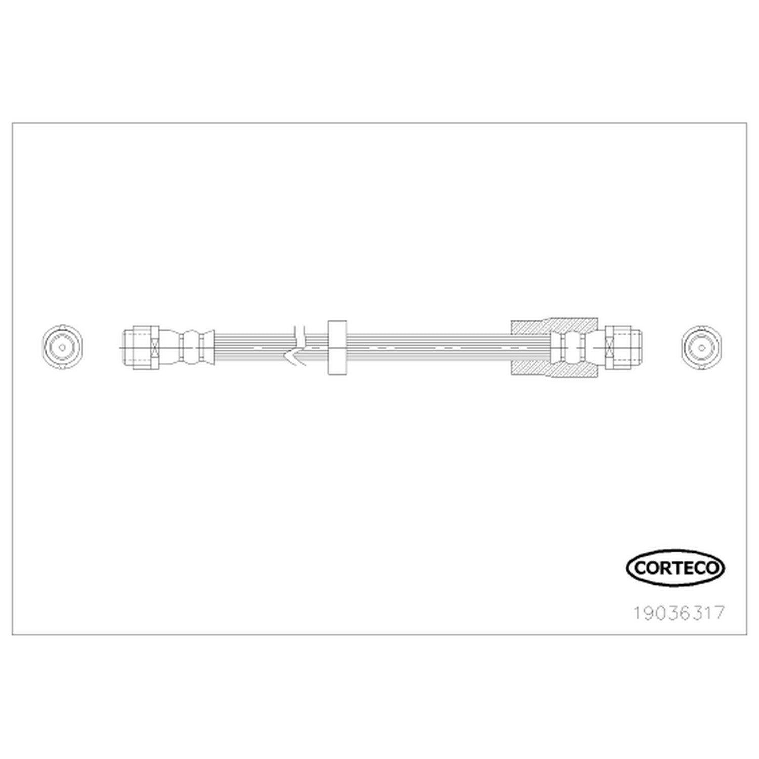 corteco brake hydraulic hose  frsport 19036317