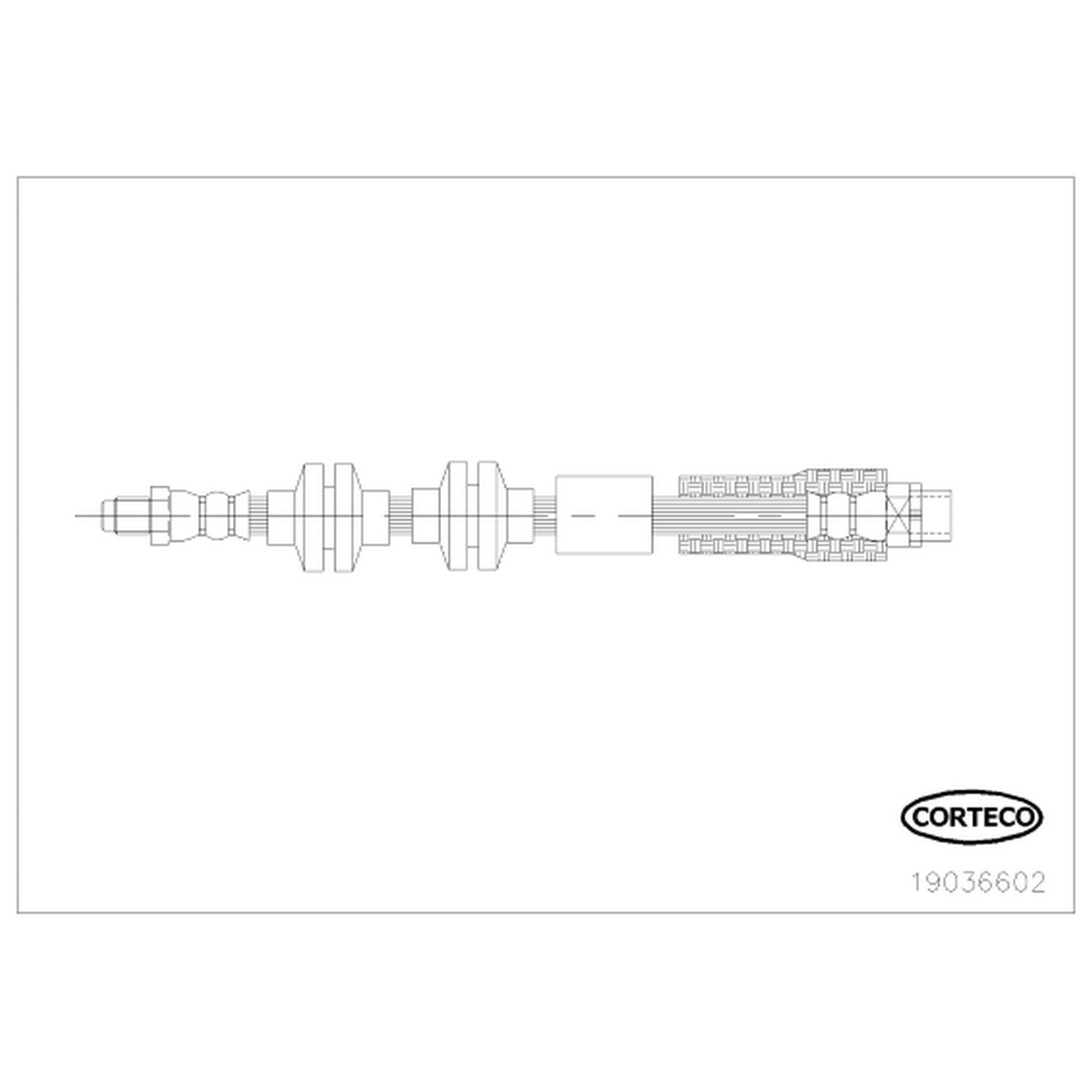 corteco brake hydraulic hose  frsport 19036602