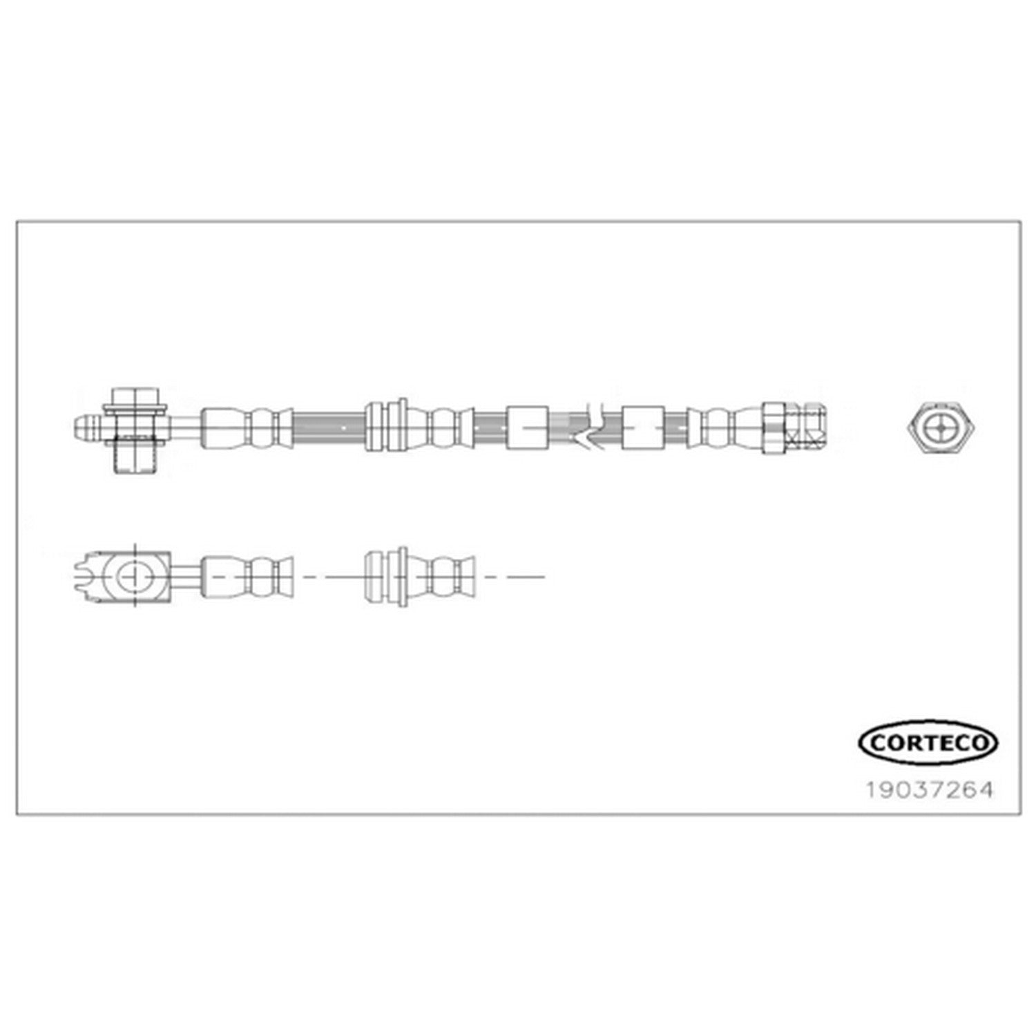 corteco brake hydraulic hose  frsport 19037264