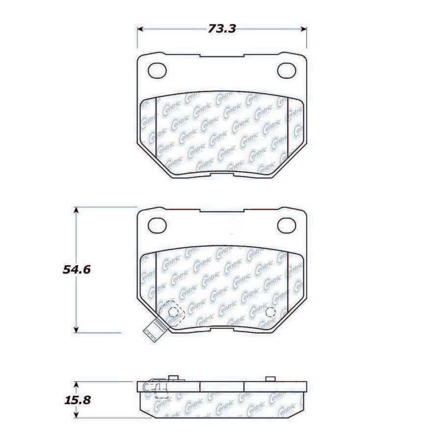 centric parts disc brake pad set  frsport 100.04400