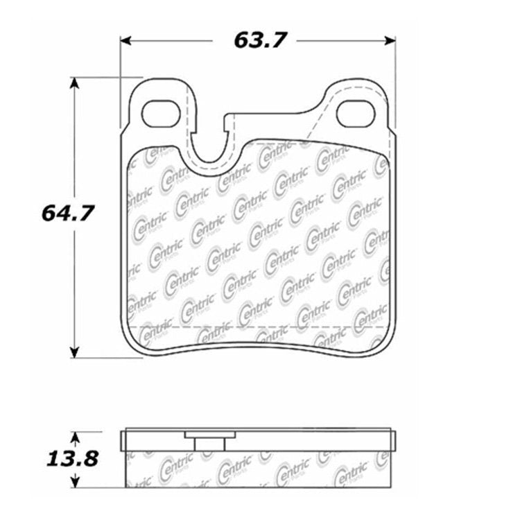 centric parts disc brake pad set  frsport 100.04650