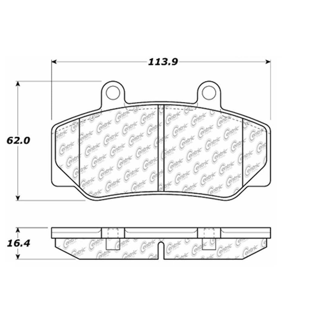 centric parts disc brake pad set  frsport 100.04760