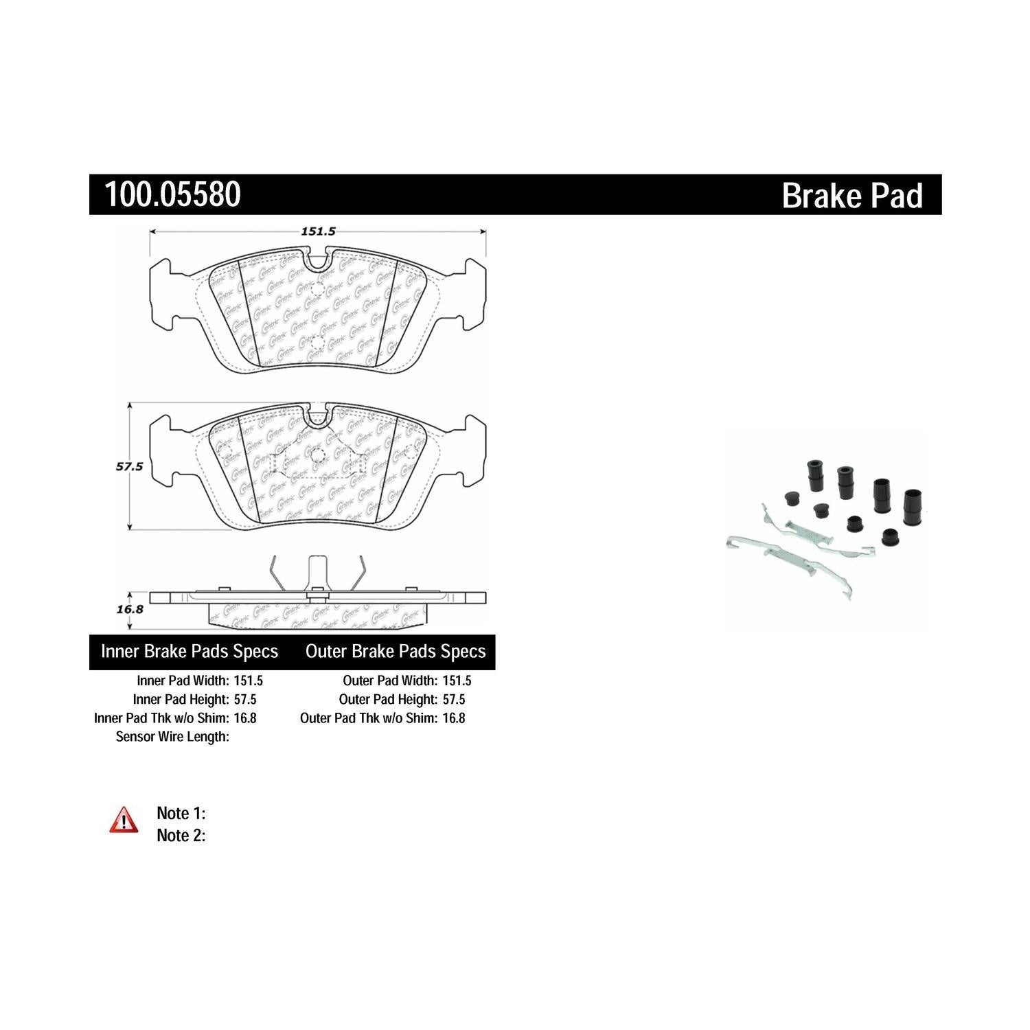 centric parts original equipment formula brake pads with hardware  frsport 100.05580