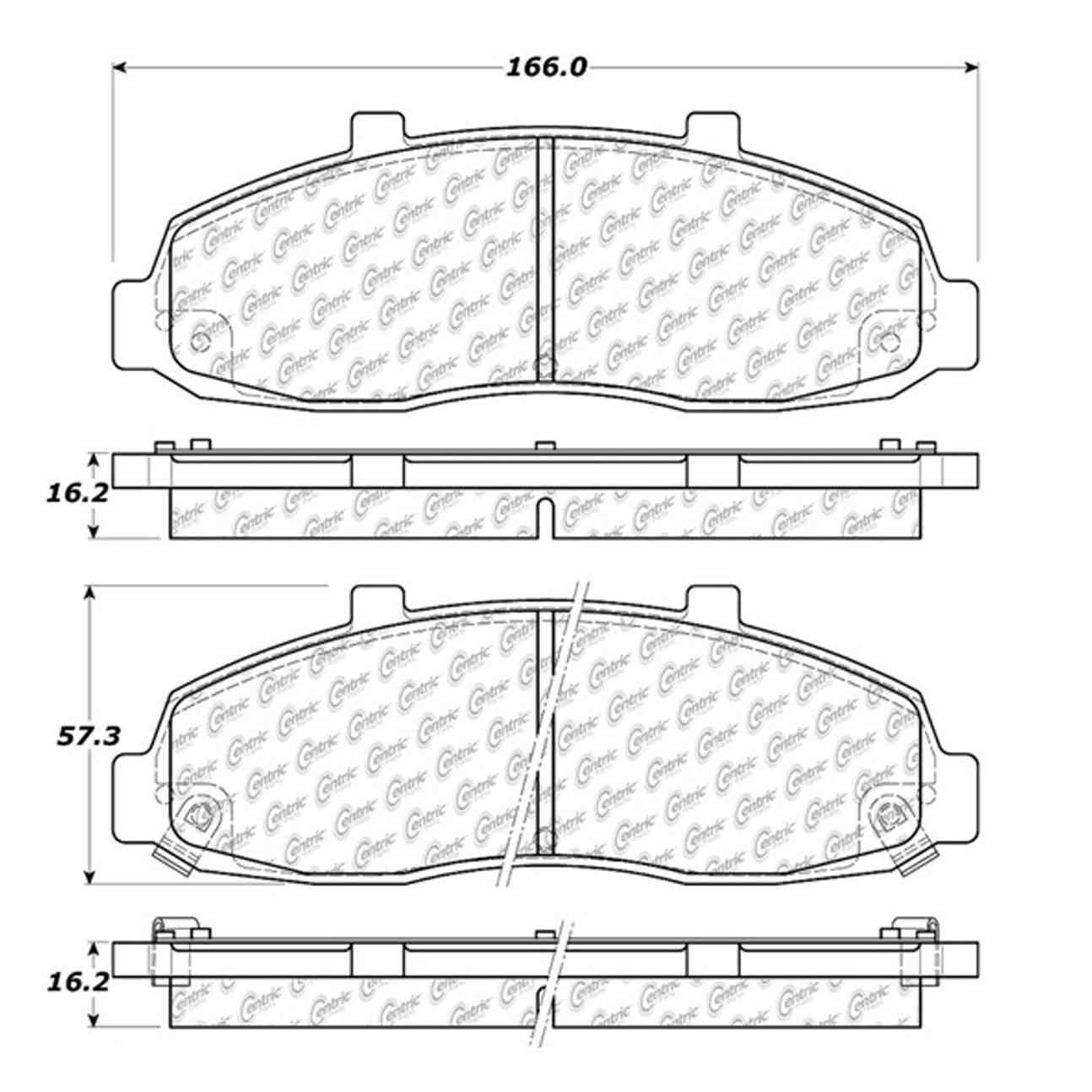 centric parts disc brake pad set  frsport 100.06530