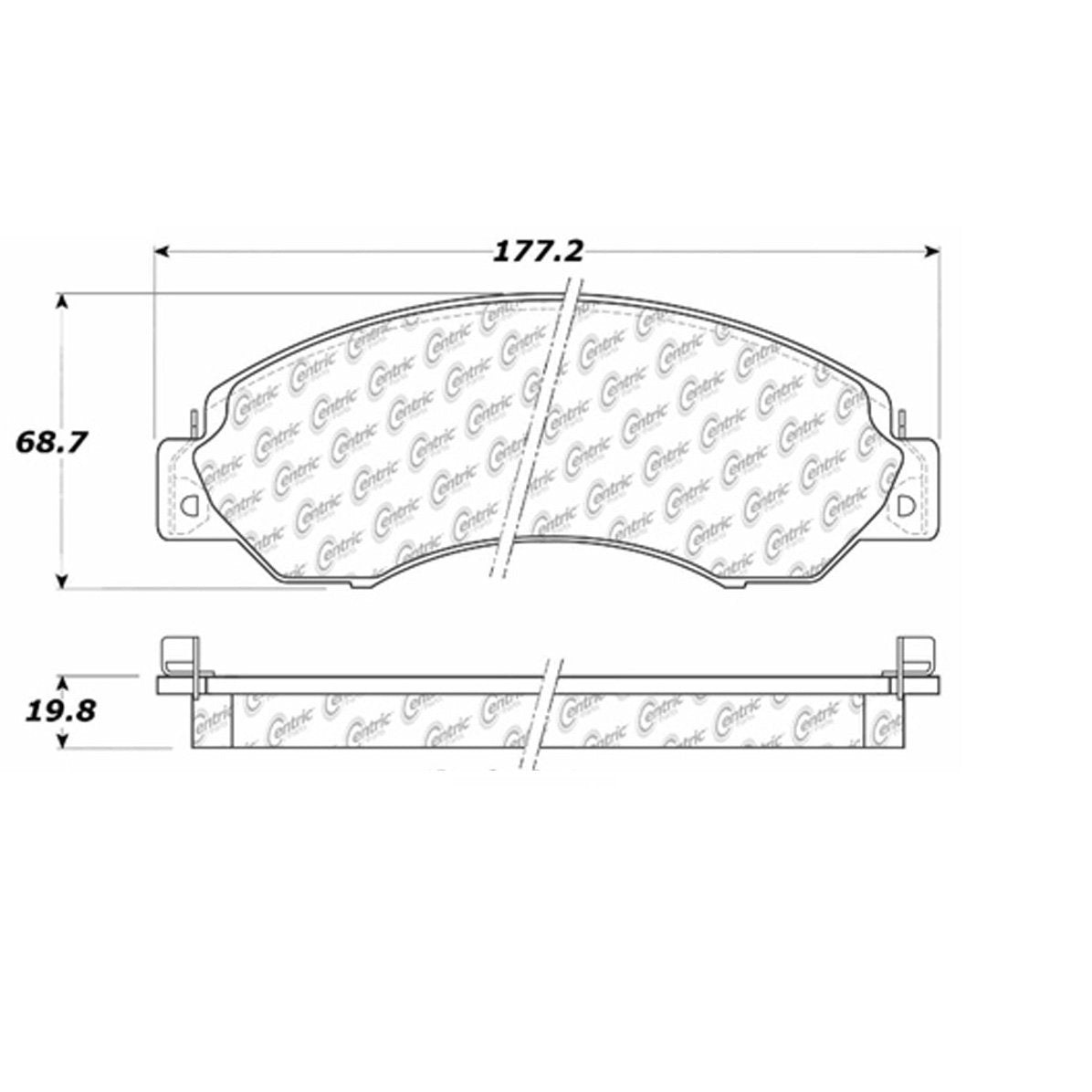 centric parts disc brake pad set  frsport 100.06800