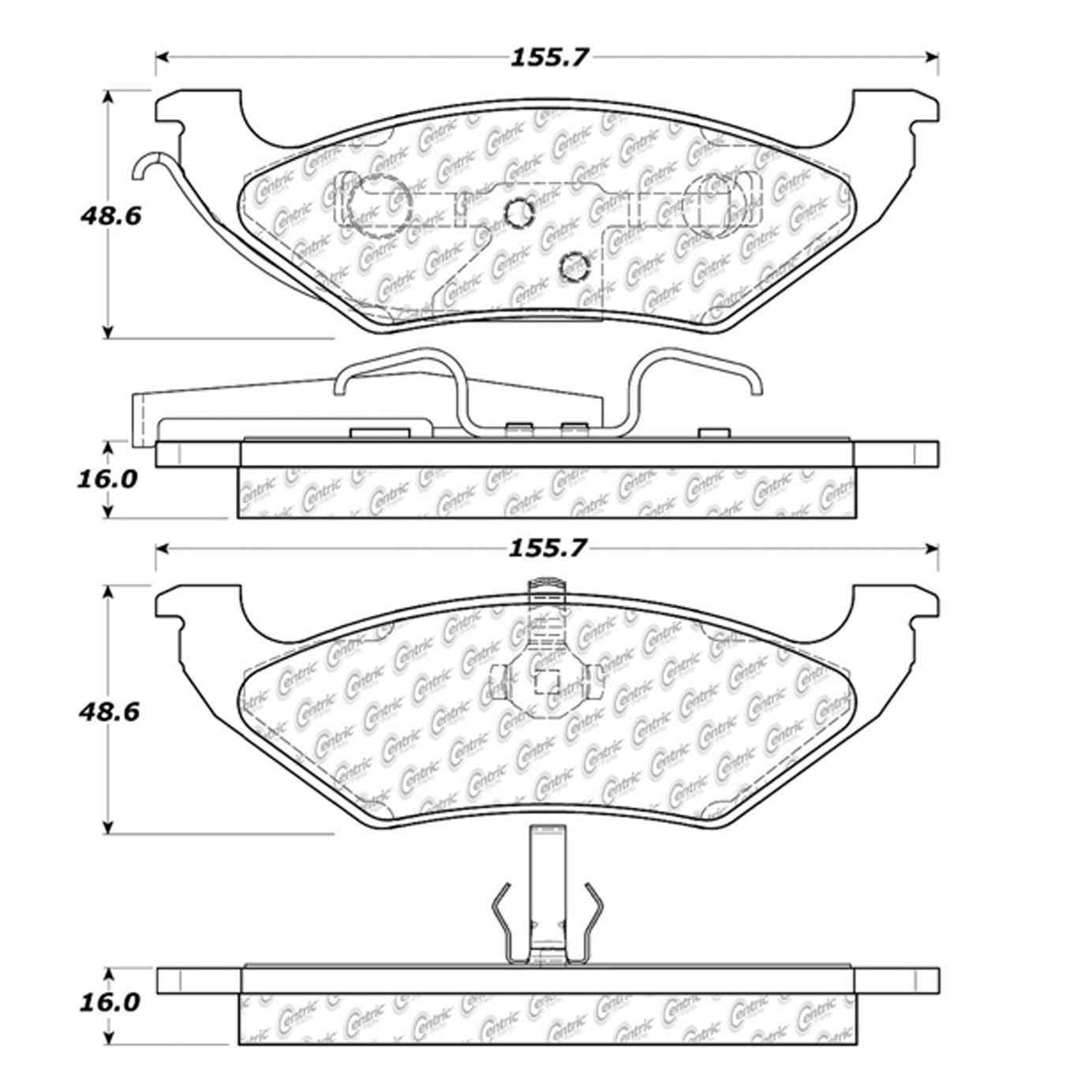 centric parts disc brake pad set  frsport 100.06910